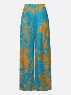 Vacation Random Print Straight Pants
