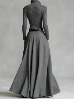 Yarn/Wool Yarn Casual Plain Buttoned Sweater
